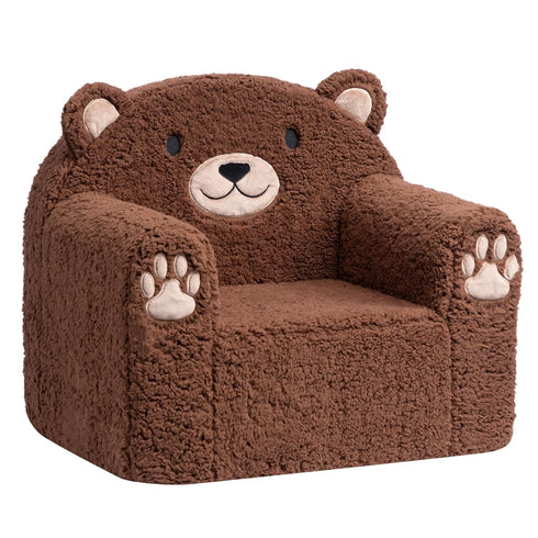 ALIMORDEN Animal Kids Chair,Sherpa Soft Kids Chair with Washable Cover, Comfy Kids