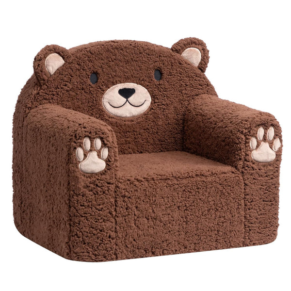 ALIMORDEN Animal Kids Chair,Sherpa Soft Kids Chair with Washable Cover, Comfy Kids