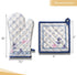Maison d' Hermine Cotton Oven Mitt & Pot Holder Set - Heat Resistant BBQ Cooking Gloves