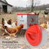 LUIHER 25LB 6 chicken food dispenser no waste chincken feeder Ports Large Capacity Galvanized Metal Poultry Feeder