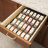 SpaceAid Spice Drawer Organizer with 24 Spice Jars, 378 White Minimalist Spice