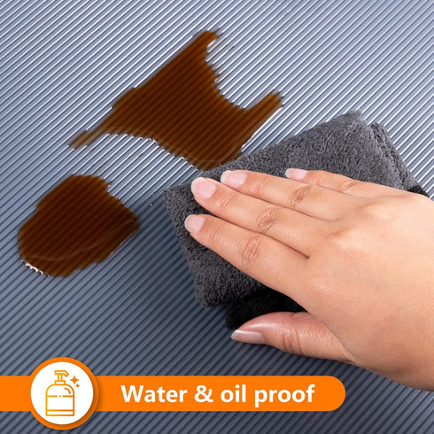 Shelf Liners for Kitchen Cabinets, Non-Adhesive EVA Material Waterproof Mats, Clear 17.3 x 78.7 Inches