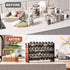 Spice Rack Organizer for Cabinet, Wooden Spice Jar Organizer with 24 Empty Jars and 180 Spice Labels for Kitchen