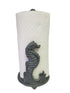 De Leon Collections Seafoam Green Cast Iron Sea Horse Paper Towel Holder