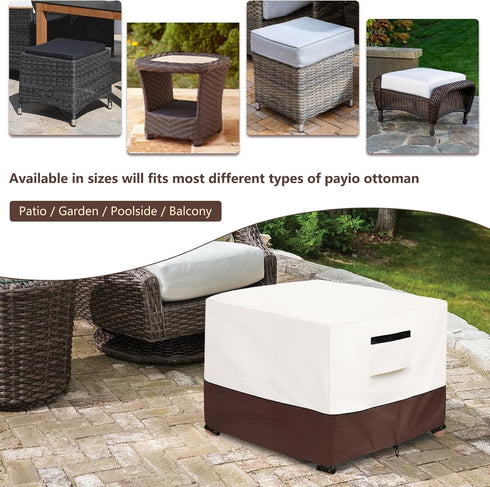 Cover,25W 25D 18H inch,Waterproof 3-Piece Set Patio Ottoman x x Square Patio Small Side Table Cover,Suitable