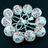 YULETIME Plum Blossom Lantern String Lights, 10 Count Nylon Lantern on 7.6' White Wire, UL Listed