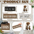 Moucuny 4 Set Pcs Highland Cow Bathroom Decor Funny Rustic Wooden Tiered Tray Signs with Highland Cow Toilet Figurine