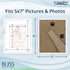 Icona Bay 8x10 White Picture Frame with Removable Mat for 5x7 Photo, Modern Style Engineered Wood Frame