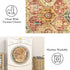 Lahome Moroccan Trellis Round Rug, 3ft Washable Non-Slip Soft Area Rug for Bedroom & Entryway, Red/Orange
