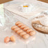 theaoo Egg Holder for Fridge, Automatic Rolling Egg Container, Clear Plastic Egg Dispenser, Stackable Eggs Organizer