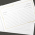 Floral Foil Border Recipe Cards: Set of 50, 4x6 inches (Gold Foil/White)