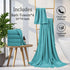 Set 35x70 Inches 600 Set (4-Pack) Hailea Extra Large Bath Towels - Aqua Luxury GSM Oversized Bath Sheet Towel,Ultra