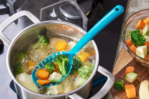 Set of 2 Slotted Serving Spoons, Heat-Resistant for Draining and Serving Vegetables, Pasta, Dishwasher Safe