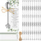 Tioncy 50 Pcs Bridal Shower Favors Tea Spoons, 4.9 Inch Silver Stainless Steel Leaf Dessert Teaspoons with Thank You