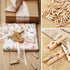 Sturdy Mini Clothes Pins, 150 Pcs 1 Inch Natural Wooden Clothespins with 33 FT Jute Twine for Crafts Display