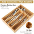 Bamboo Kitchen Drawer Organizer, 8.25 Inch Silverware Holder for Small Drawers, Cutlery Organizer