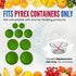 Replacement Lids for Pyrex Containers (2) 1-Cup, (3) 2-Cup, (2) 4-Cup, (2) 7-Cup (Green)