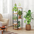 5 HAYOFAMY Tier Plant Stand Indoor, Tall Plant Shelf Metal Wood Multiple, Flower Pot Holder for Living Room Office