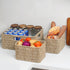 JS HOME Set of 3 Seagrass Wicker Baskets, Large and Small Organizing Baskets with Built-in Handles, Shelf Organizer