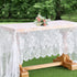 B-COOL White Lace Tablecloth 60 x 120 Inches Rectangle Vintage Embroidered for Wedding