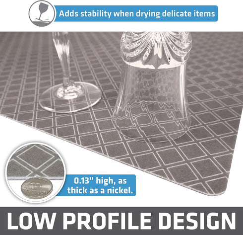 Drymate XL Dish Drying Mat, Oversized (19”x24”), Waterproof & Slip-Resistant for Kitchen Counter