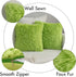 MIULEE 18x18 Inch Pack of 2 Luxury Faux Fur Throw Pillow Cover, Plush Cushion Cover Shell for Sofa, Bedroom, Car, Green