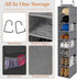 Closet,8-Shelf (9" 11.8" 54" VERONLY Hanging Shoe Organizer for Hanging Storage with Side Mesh Pockets,Wider Shelves