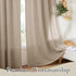 95 inches, 52" 2 RYB HOME Khaki Linen Curtains Rod Pocket & Back Tab Linen Blend Boho Elegant Light Filtering Stain