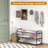 Hleelomi 3-Tier Closet,Living Expandable Shoe Rack,Adjustable Shoe Shelf Storage Organizer Heavy Duty Metal Free