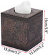 Sumnacon Square Leather Tissue Box Cover - Stylish Cube Tissue Box Holder with Magnetic Bottom, Decorative PU Tissue