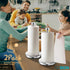 AOSION 2 Pack Stainless Steel Paper Towel Holder, Standing Holders for Kitchen, Bedroom, Bathroom, Brushed Silver