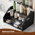 Countertop (3-Tier) Liquor Bottle Organizer Shelf Rustic Display Rack for Wine & Coffee Syrups, Freestanding Bar