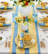 48 Inches 100% Summer 14 48 Inch Summer Solino Home Linen Table Runner - Cabana Stripe, Pure Linen Bright Stripe Small