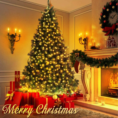 65FT/20M 200 8 JTSIOV Christmas Tree Lights, LED Christmas Lights Plug in, Modes Waterproof Outdoor Lights Indoor