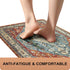 Collive Boho Kitchen Mats, Cushioned Anti Fatigue Non-Slip Kitchen Floor Mats, 17”x30” Red Waterproof Rug