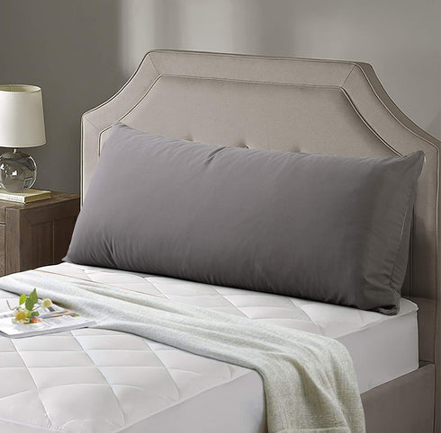 EVOLIVE Ultra Soft Microfiber Body Pillow Cover, 21"x54" with Hidden Zipper Closure, Charcoal Grey
