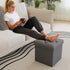 SAMRELAX 15 Inches Set, 500LBS, Ottoman with Storage, Folding Storage Ottoman Bench Storage Chest for Entryway, Living