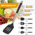 Kitchen Utensils Set of 4 Pack,Silicone Cooking Utensils Set for Nonstick Cookware,Perfect for Baking and Mixing,Spatula Set BPA Free,Dishwasher Safe,Black by YASUEBI