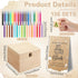 136 98 36 1 1 Marsui Pcs Baby Shower Blocks to Decorate Game Kit Includes Wooden Blocks, Markers, Game Sign, Storage