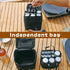 HIKEMAN Portable Camping Spice Set with 9 Spice Containers, Pepper & Salt Shakers, Separable Storage Bag for BBQ, Picnic