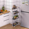 VECELO Acrylic 4-Tier Rolling Cart, Slim Utility Cart for Storage, Mobile Storage