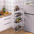 VECELO Acrylic 4-Tier Rolling Cart, Slim Utility Cart for Storage, Mobile Storage