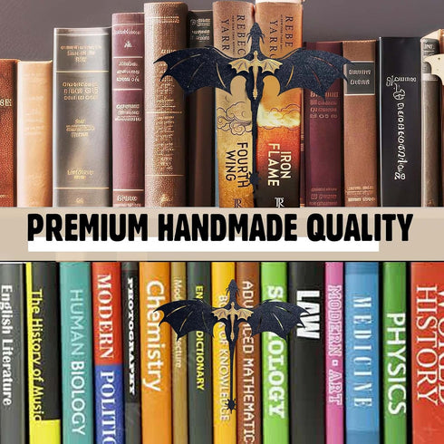 Tostmrks Handmade Dragon Bookshelf Decoration - Fantasy Dragon Books, Book Accessories for Book Lovers, Fourth Wing