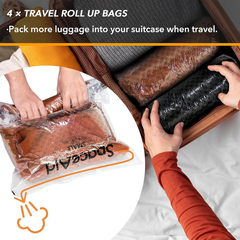 SpaceAid 20 Pack Vacuum Storage Bags for Comforters, Blankets, Pillows, Clothes (4 Jumbo/4 Large/4 Medium/4 Small/4