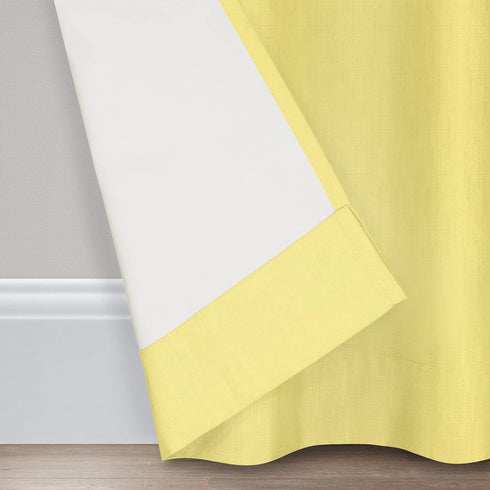 ECLIPSE Kendall Modern Blackout Thermal Rod Pocket Window Curtain - 1 Panel, 42 x 54, Lemon