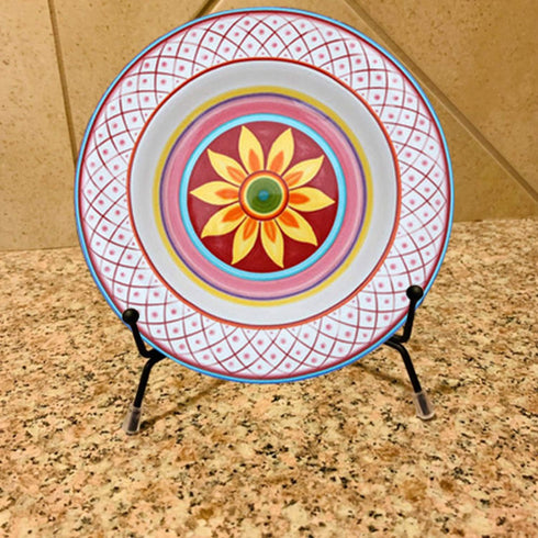 2 Pack Upgraded Plate Display Stands, 12 Inch Anti-Slip Iron Photo Holder Stands, Compatible with 13 to 18 Inch