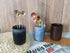 Stoneware Coffee Spoon Holder for Coffee Bar, Upright Teaspoon Holder for Coffee Stirrers, Rustic Retro Design
