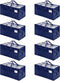 VENO 8 Pack Moving Bags with Backpack Straps, Storage Bins & Packing Supplies (Blue, 8 Pack)