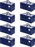 VENO 8 Pack Moving Bags with Backpack Straps, Storage Bins & Packing Supplies (Blue, 8 Pack)