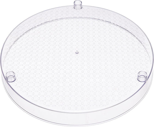2 12" Amazon Basics Tier Lazy Susan Turntable Organizer for Condiments, Diameter, Clear